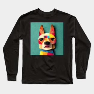 Friendly multi-colored dog to brighten your day. Long Sleeve T-Shirt